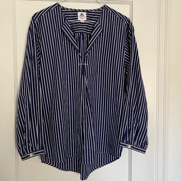 NWOT J. Crew Thomas Mason Poplin Striped Shirt | Size XS - Picture 1 of 8